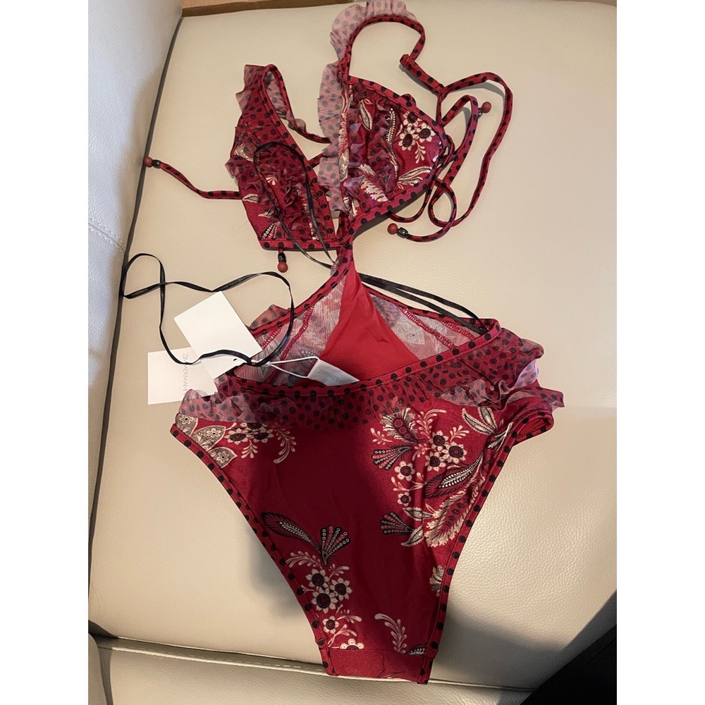 Zimmermann ruffle trim swimsuit AU 0 - Picture 8 of 10
